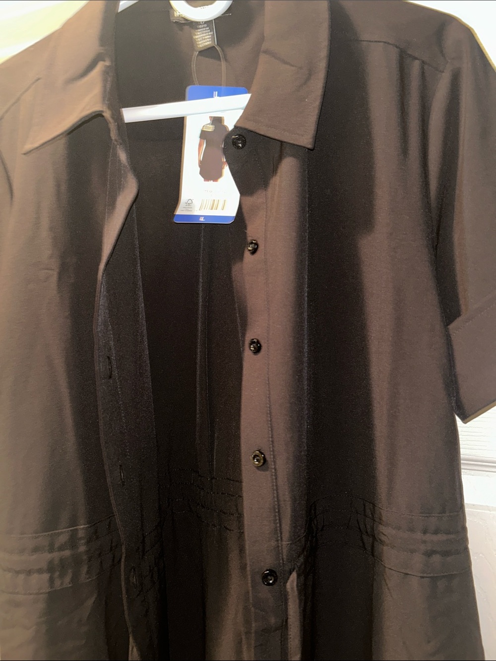 H by Halston Black dress Short-Sleeve Shirt - Picture 3 of 3